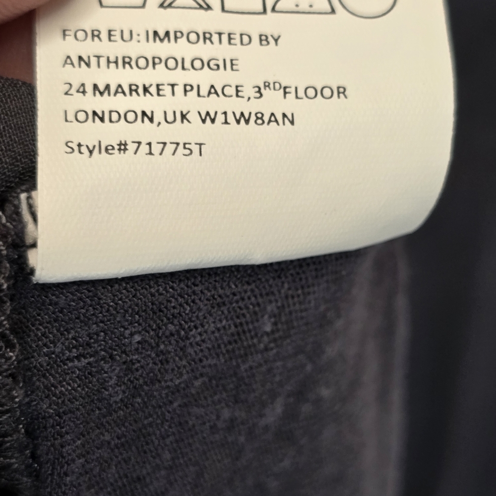 Anthropologie TINY Black Embroidered Eyelette Sleeveless Top Linen Blend, L - Picture 10 of 10
